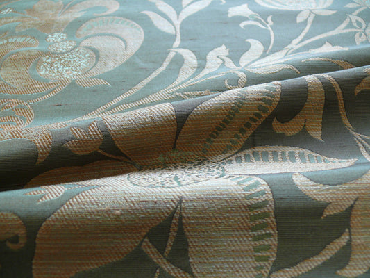Josef Frank Fairy Tale Pom Silk - Spruce Green Blue Beige