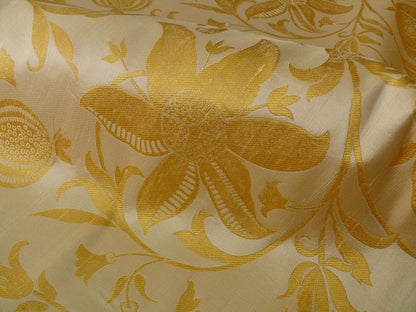Josef Frank Fairy Tale Pom Silk Lampas - Gold Yellow White
