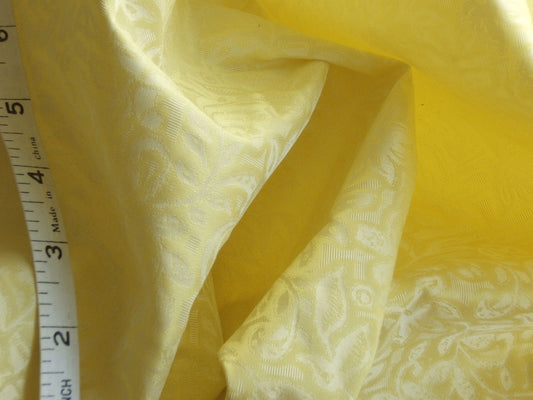 Scalamandre Calista Damask - Lemon Yellow/Silver