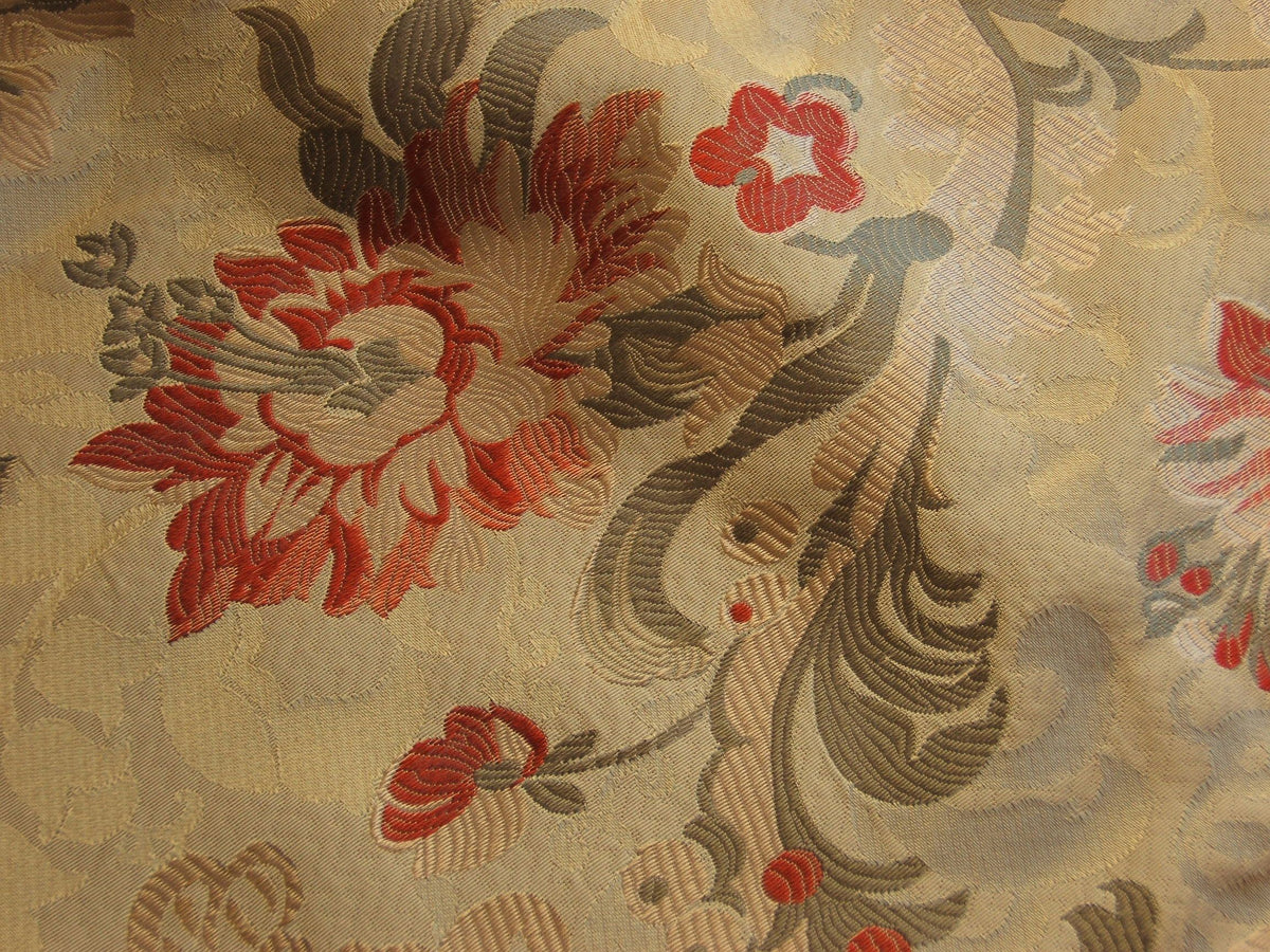 Scalamandre Louis XV Silk - Gold Red