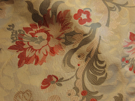 Scalamandre Louis XV Silk - Gold Red