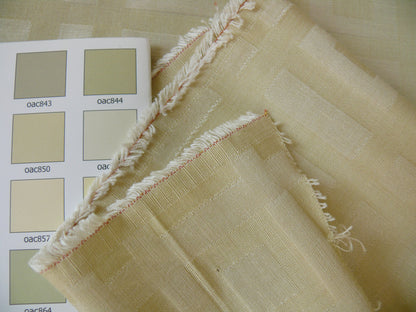 Lee Jofa Stewart Weave Ivory Square Maze Cotton Linen Damask Cream White Heavy Duty MSRP USD156/Y