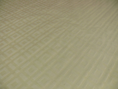 Lee Jofa Stewart Weave Ivory Square Maze Cotton Linen Damask Cream White Heavy Duty MSRP USD156/Y