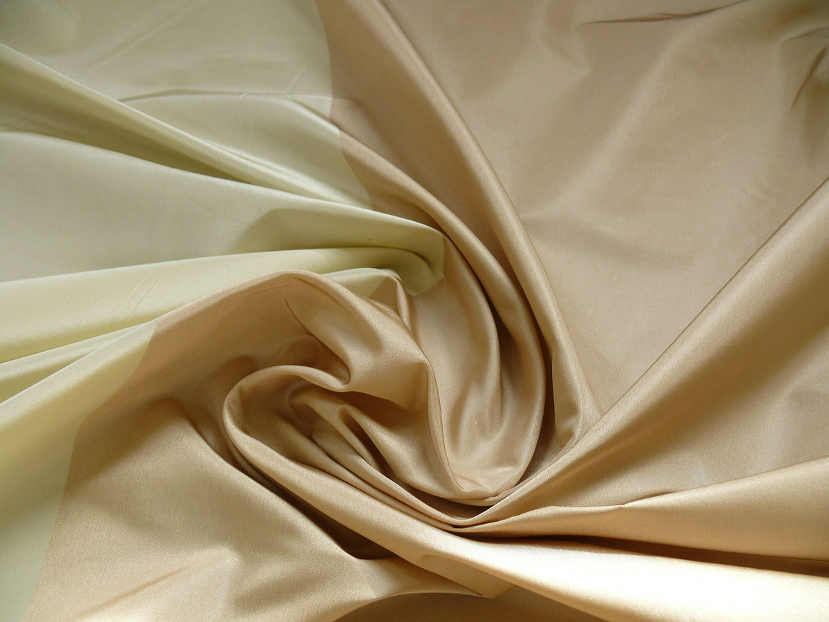 By Yard Lee Jofa Tennyson Stripe "Cream" Wide Stripe Silk Taffeta Beige MSRP USD 256/Y