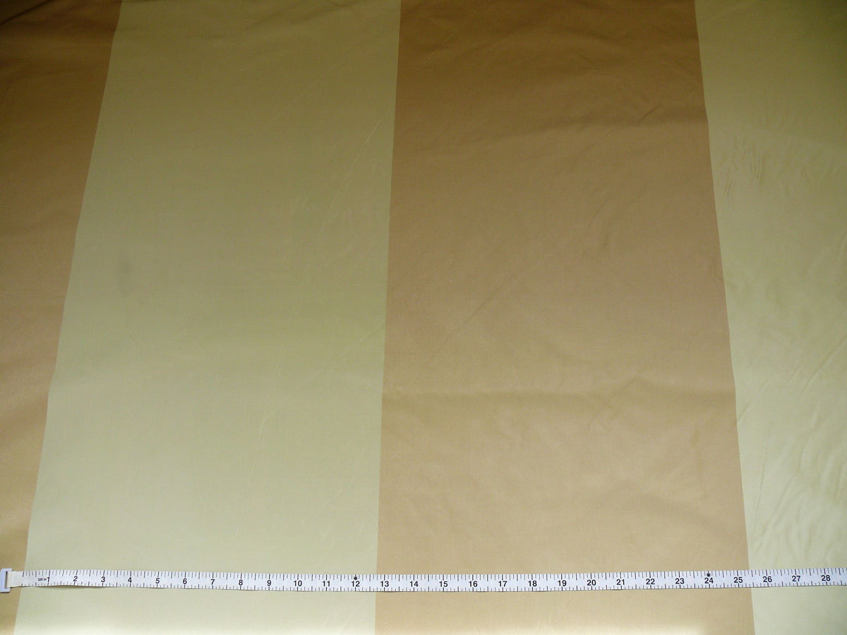 By Yard Lee Jofa Tennyson Stripe "Cream" Wide Stripe Silk Taffeta Beige MSRP USD 256/Y