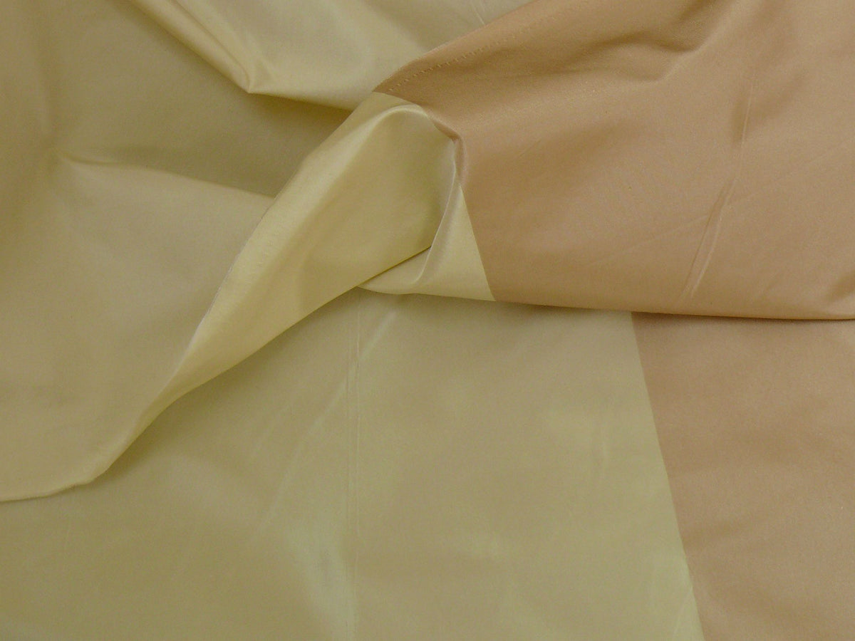 By Yard Lee Jofa Tennyson Stripe "Cream" Wide Stripe Silk Taffeta Beige MSRP USD 256/Y