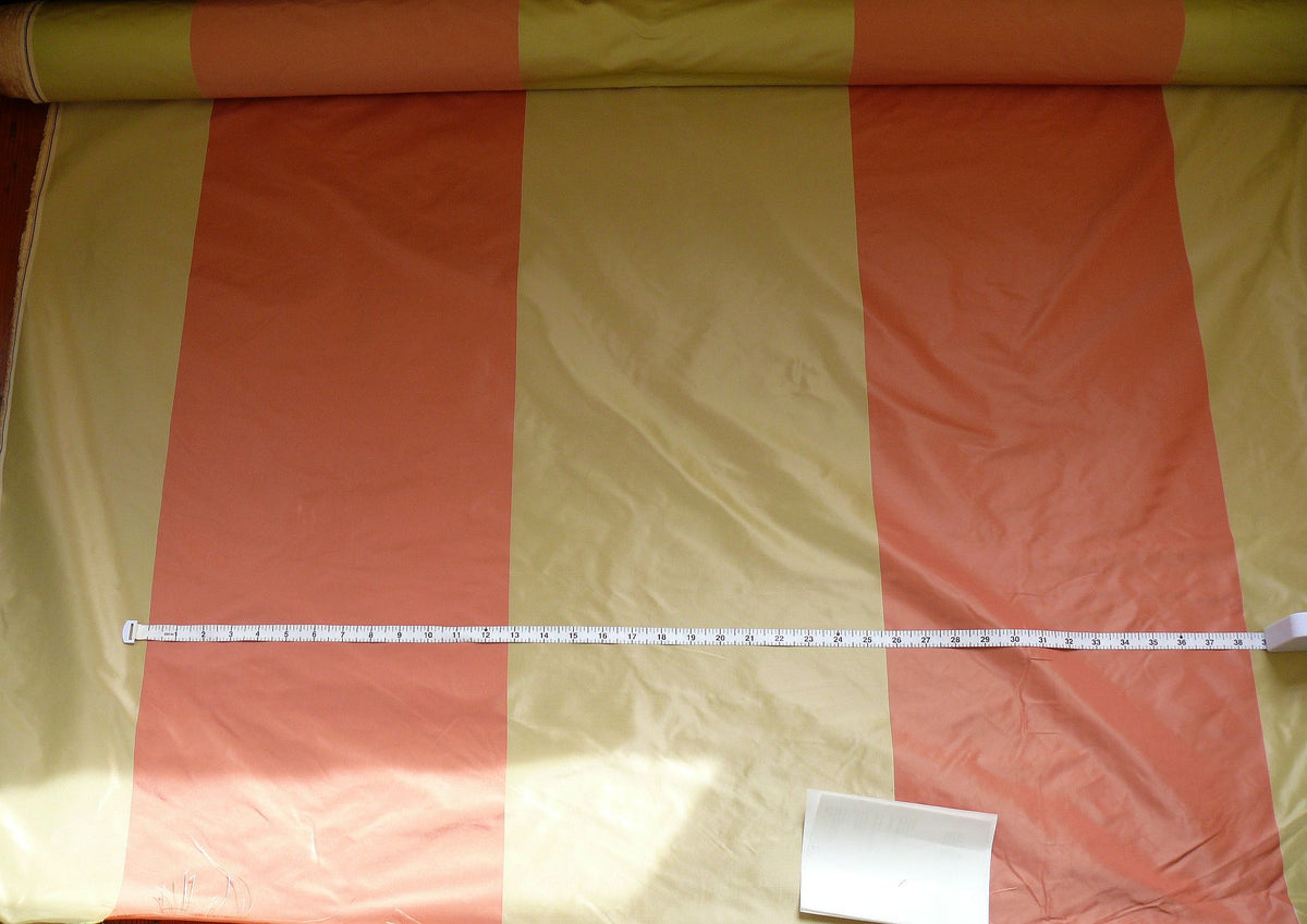 By yard Lee Jofa Tennyson Stripe "rose" Wide Stripe Silk Taffeta Pink MSRP USD 256/Y