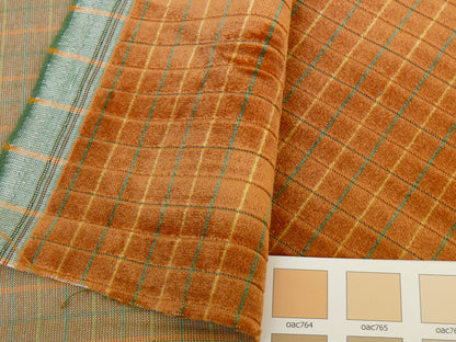 Lee Jofa Figaro Velvet Check Spice Gold Bty