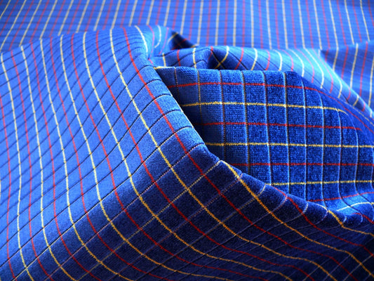 Lee Jofa Figaro Velvet Check Cadet Blue Check - By the Yard