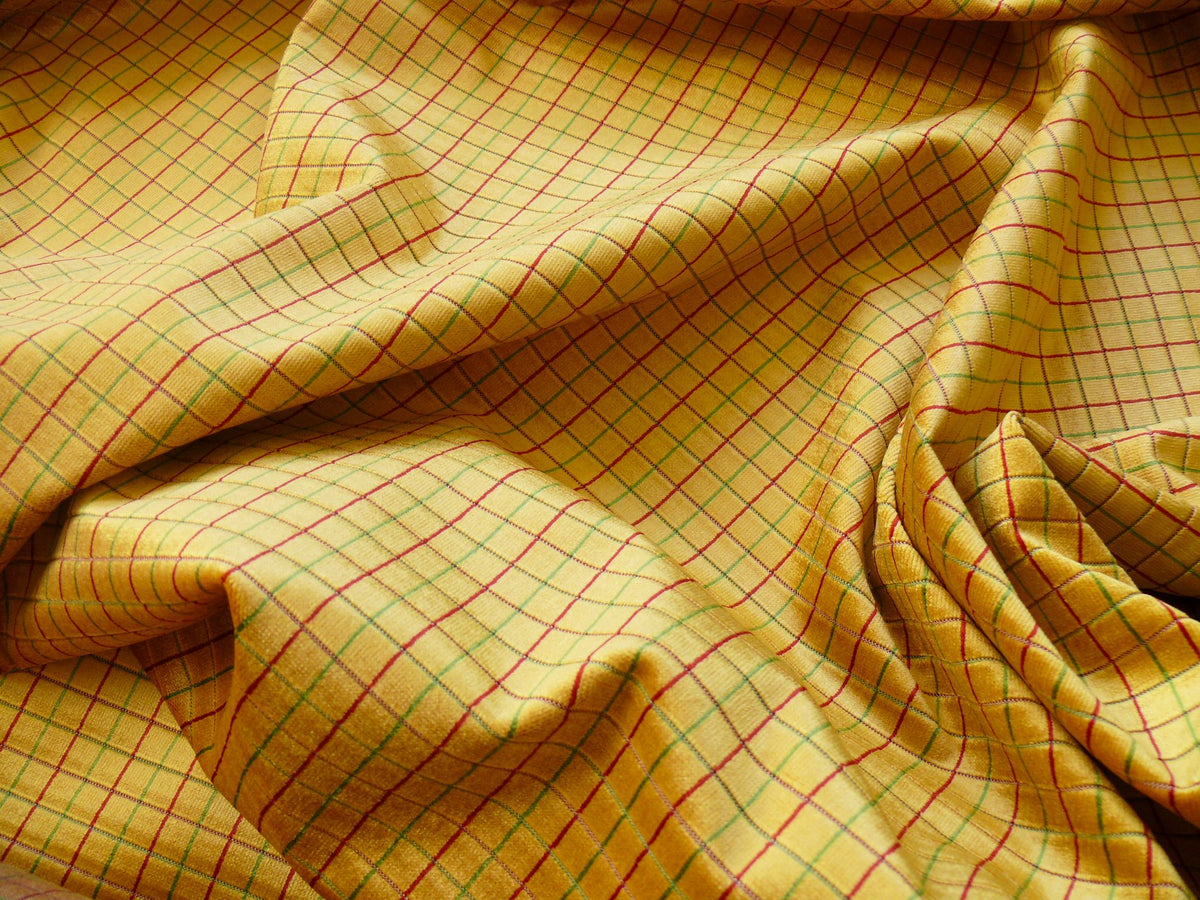Lee Jofa Figaro Velvet Check Gold Gilt - By the Yard