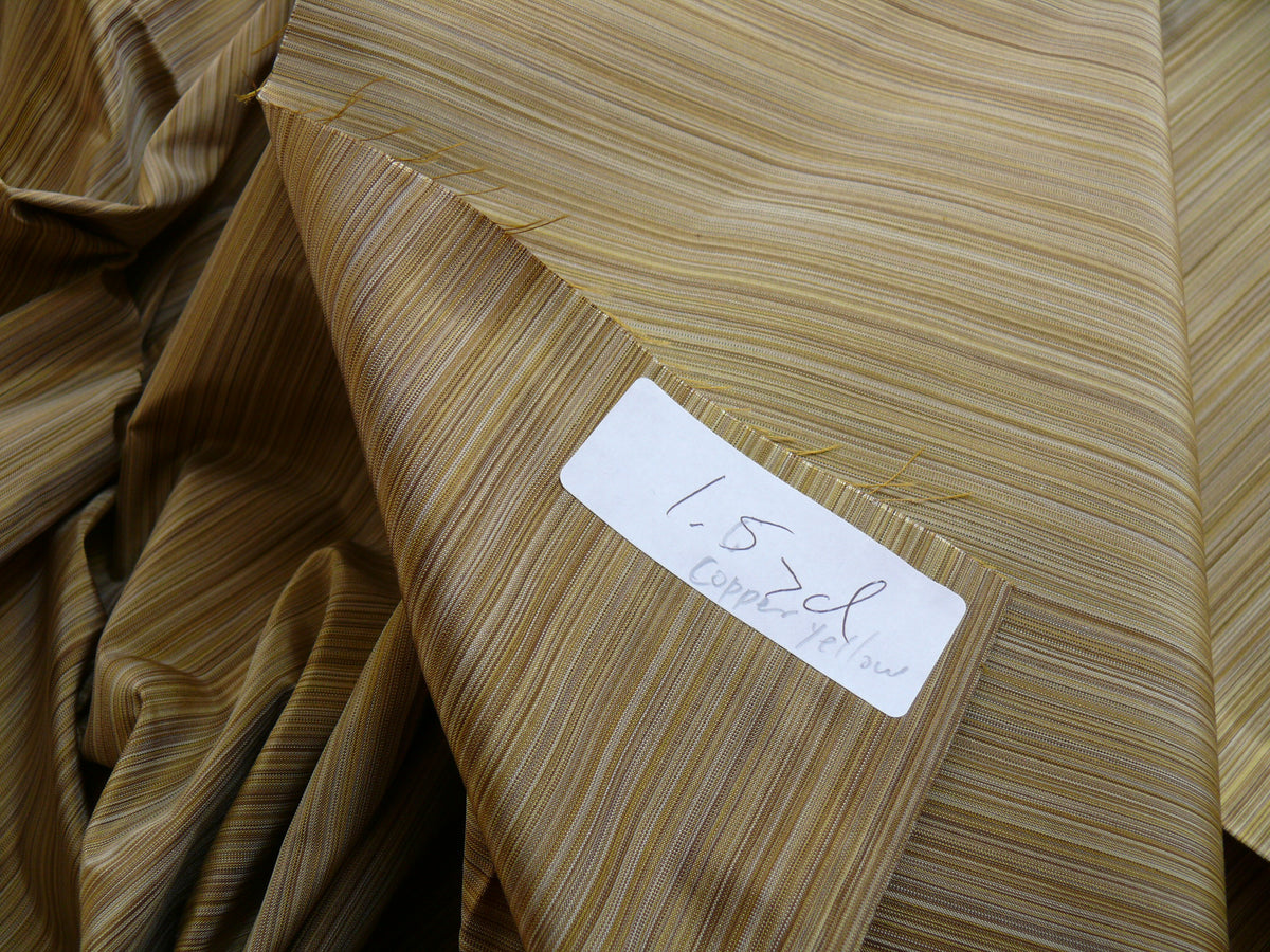 Kravet Prism 100%silk Taffeta Copper Yellow 1.6y Strie