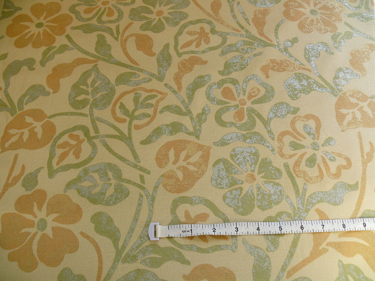 Kravet Rubino Printed Italian Velvet Spearmint Green Gold Bty MSRP USD 330/Y