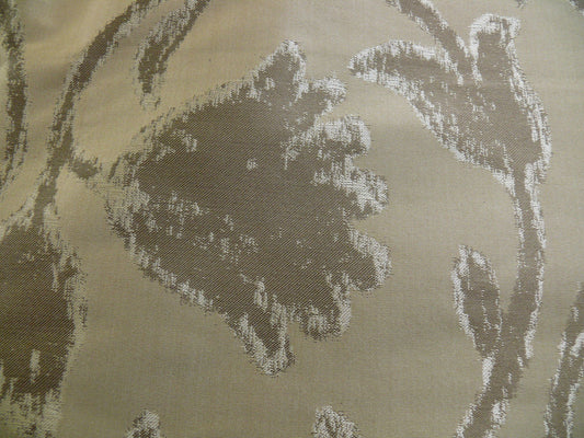 Kravet Coutour "origin"100%silk Lampas Bronze Gold Floral Reversible Heavy 2.9y