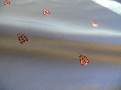 Scalamandre "monroe Bee" Silk Lampas Blue Red French Court 19th Century Empire Revival Neoclassical Empire MSRP USD 450/Y
