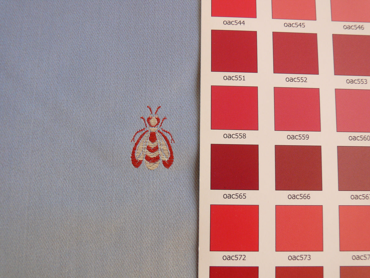 Scalamandre "monroe Bee" Silk Lampas Blue Red French Court 19th Century Empire Revival Neoclassical Empire MSRP USD 450/Y