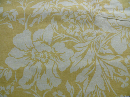 Jane Churchill Lampton Flower Linen - Yellow White