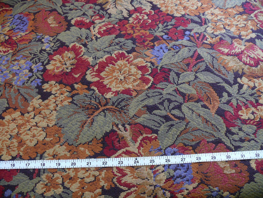 Chaumont French Flower Tapestry Cotton - Boysenberry