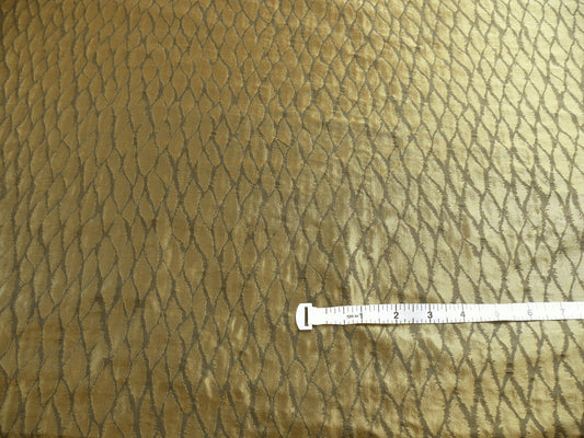By Yard Lee Jofa Snake Skin Silk Jacquard Antique Gold MSRP 298/Y