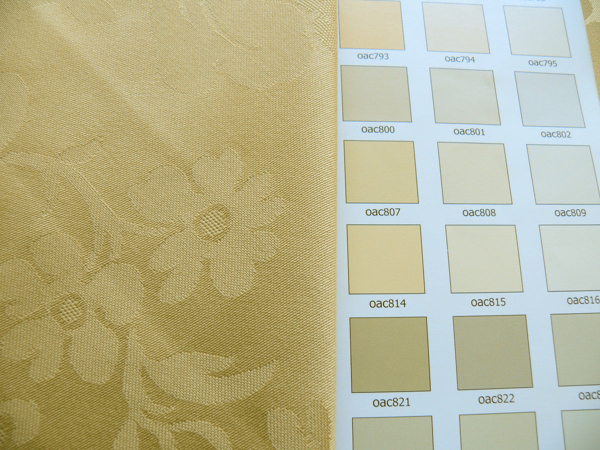 By Yard Kravet Stunning Damask Jacobean Floral Cotton Satin  In Light Wheat Gold (c416)