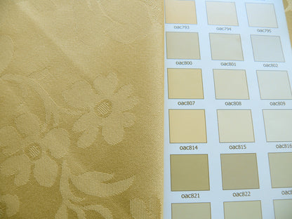 By Yard Kravet Stunning Damask Jacobean Floral Cotton Satin  In Light Wheat Gold (c416)