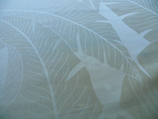 Kravet Palm Leaves Banana Foliage Silk - Light Beige Palest Celery