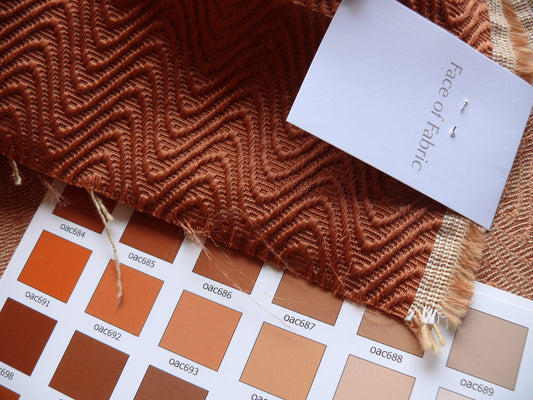 Scalamandre Samba Pumpkin Dark Orange Textured Cotton Rayon Very Heavy Fruity Autumn MSRP USD 172/y
