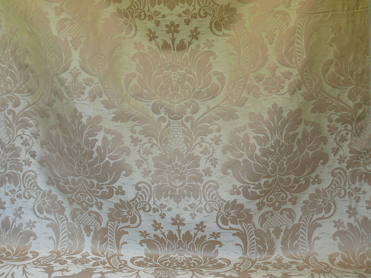 by yard Schumacher "julia" Italy Silk Lampas Ren Baby Green and griege MSRP US300+