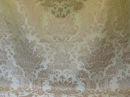 by yard Schumacher "julia" Italy Silk Lampas Ren Baby Green and griege MSRP US300+