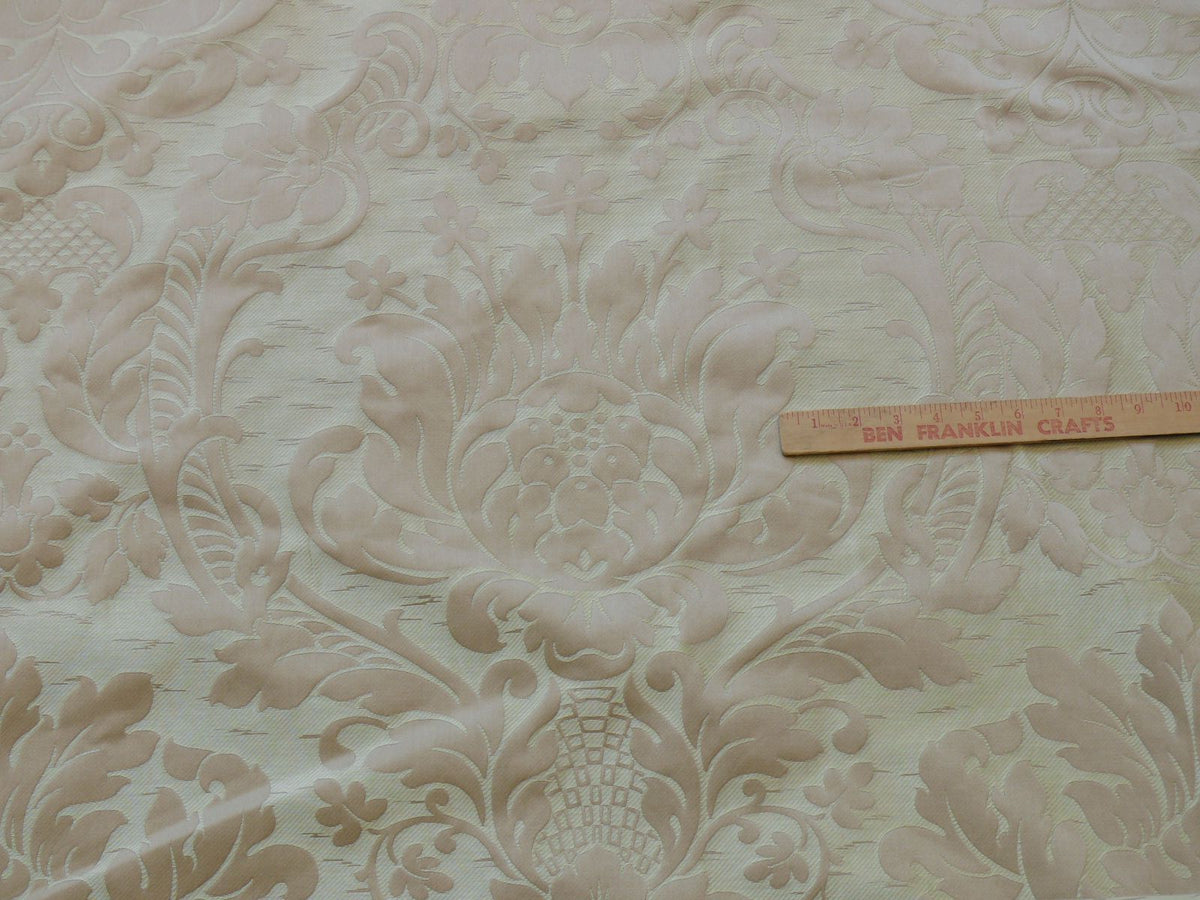 by yard Schumacher "julia" Italy Silk Lampas Ren Baby Green and griege MSRP US300+