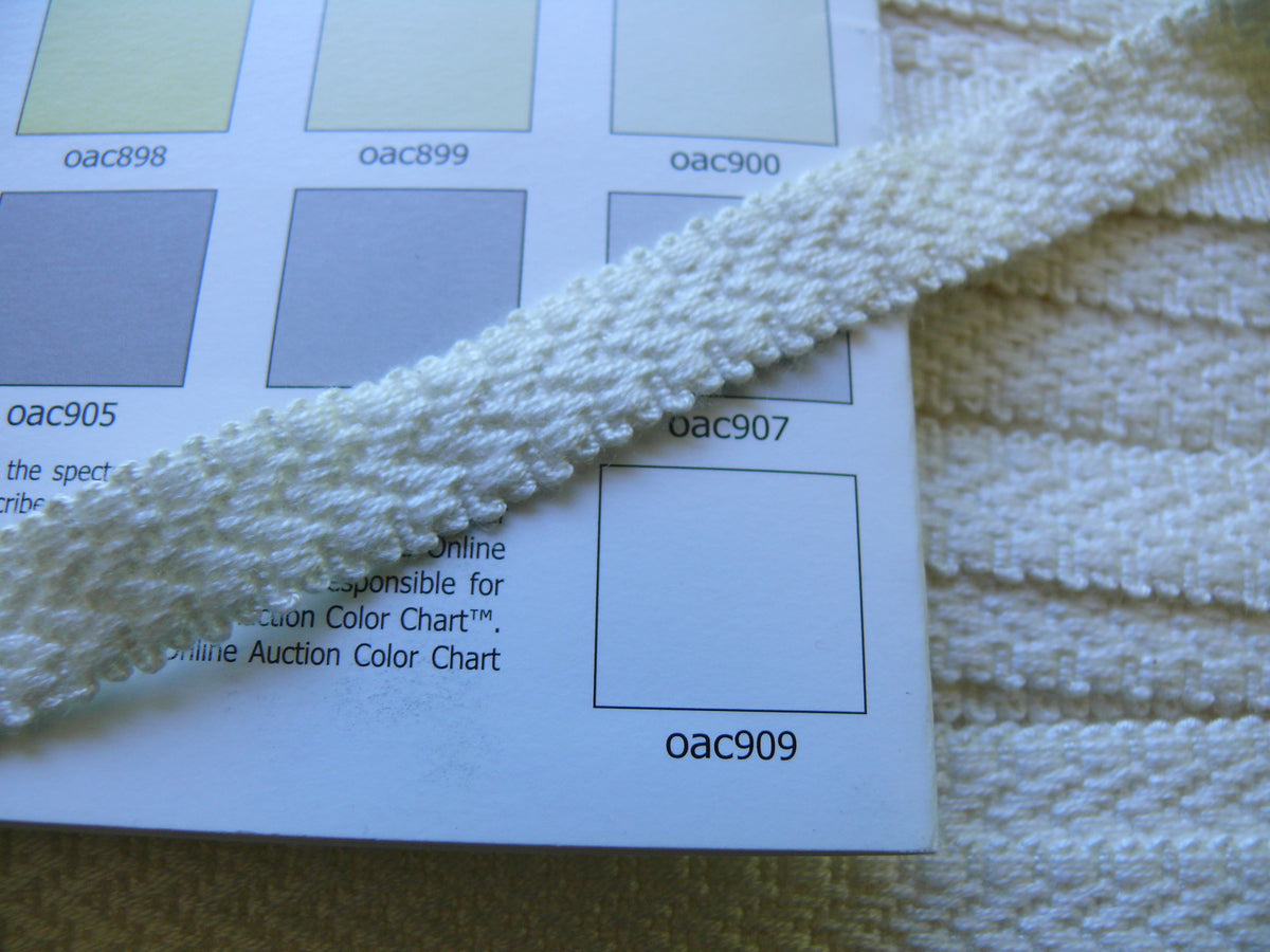 Scalamandre Snow White Gimp Trim 0.5" Wide Rayon Bty