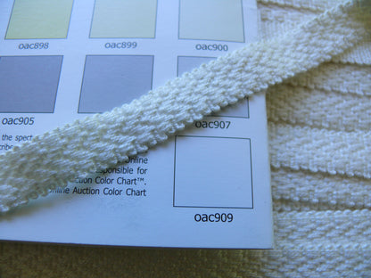 Scalamandre Snow White Gimp Trim 0.5" Wide Rayon Bty