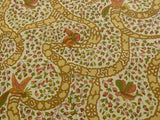 Vervain Peking Chinoiserie Cotton - Cranberry Gold Orange