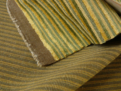 by yard Kravet Couture Medfield Spring Green Yellow Thick Velvet Mini Pin Stripe Belgium