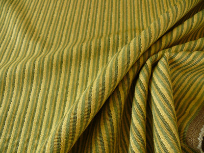 by yard Kravet Couture Medfield Spring Green Yellow Thick Velvet Mini Pin Stripe Belgium