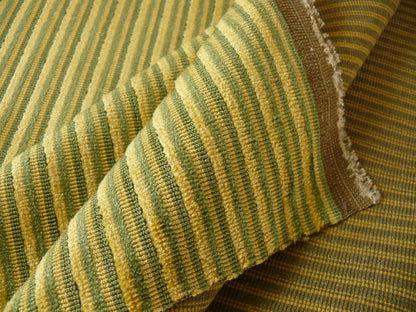 by yard Kravet Couture Medfield Spring Green Yellow Thick Velvet Mini Pin Stripe Belgium