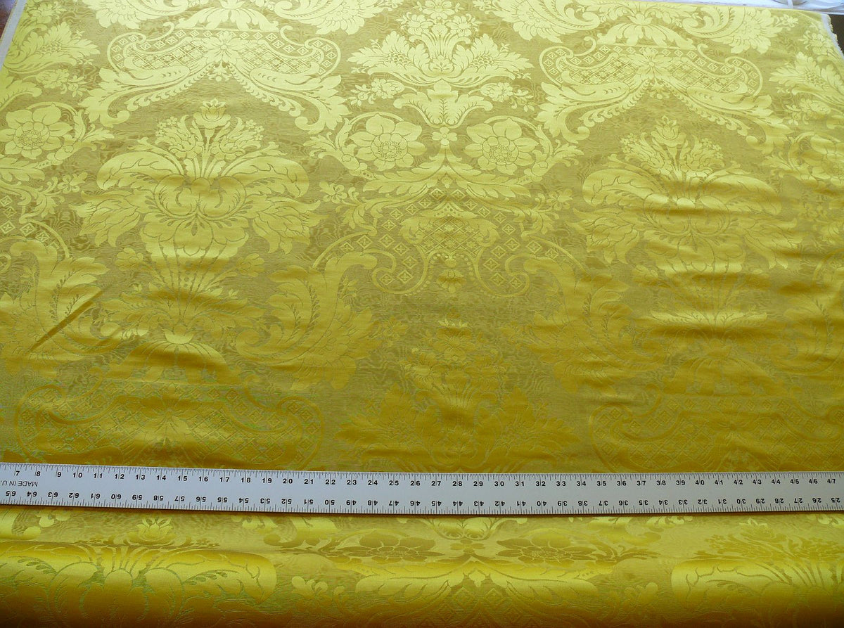 Scalamandre Silk & Linen Renaissance Damask Lotus Rose Gilded Gold Glamour!