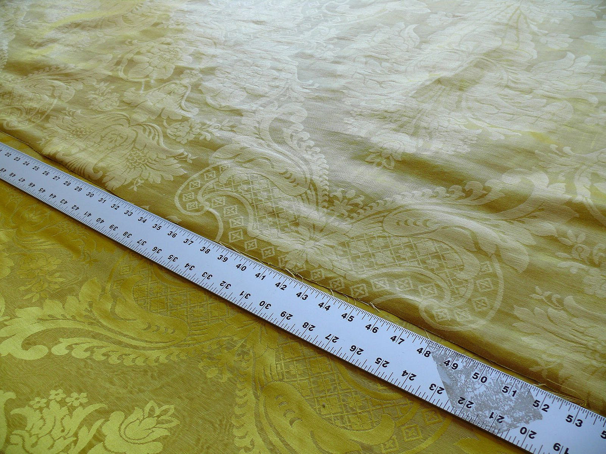 Scalamandre Silk & Linen Renaissance Damask Lotus Rose Gilded Gold Glamour!