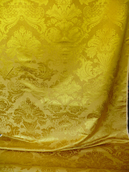 Scalamandre Silk & Linen Renaissance Damask Lotus Rose Gilded Gold Glamour!