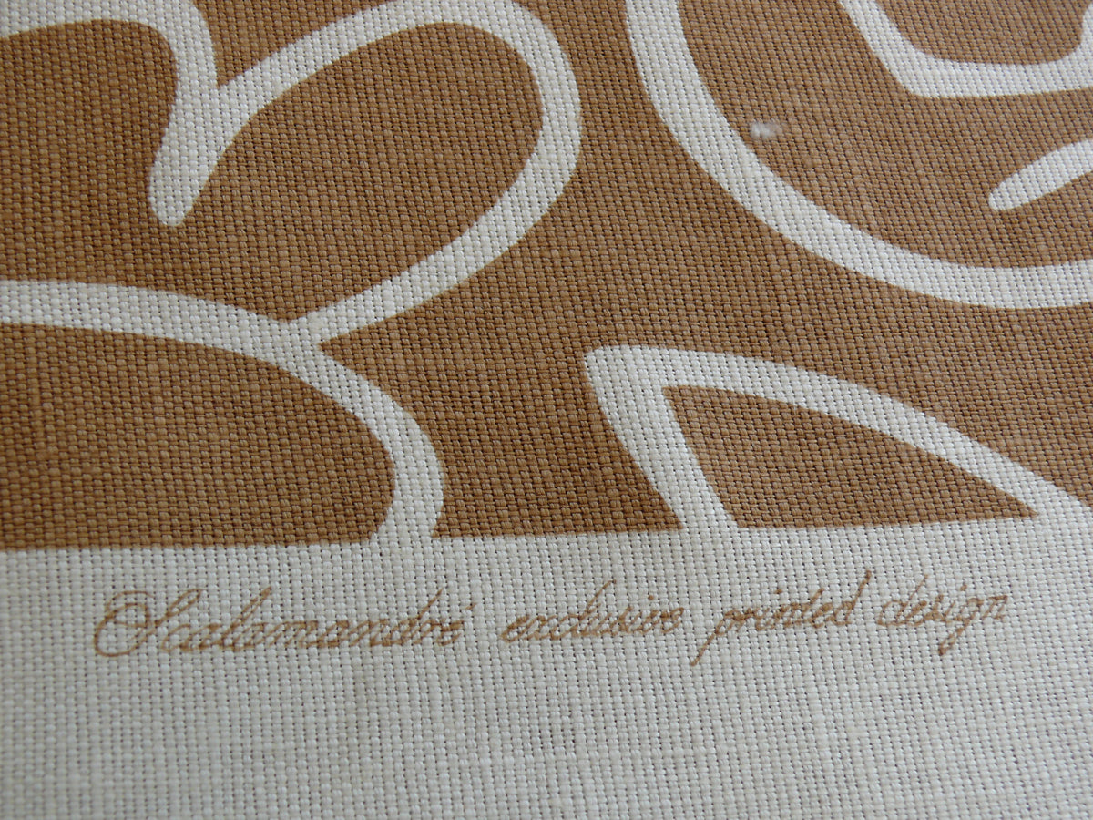 by yard Scalamandre Yang Linen Print Tan On Beige Matisse Style Drawing MSRP USD 225/y