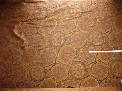 100%silk Lampas Rich "java"brown Gold Kaleidoscope MSRP USD 300/y