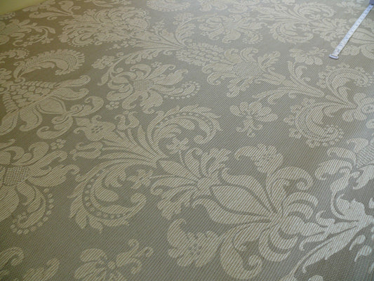 Christopher Hyland Constantino Silk Ottoman Silver Grey Scroll Renaissance Artichoke Damask - By The Yard