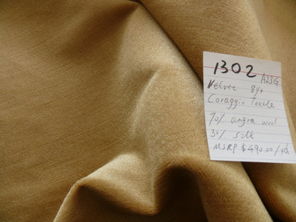 Coraggio Textile Angora Wool/silk Velvet Lt Brown Gold Bty MSRP USD 490/y
