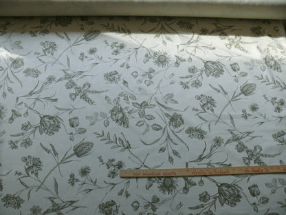 Scalamandre Hope Toile French Country Sage Green On Natural By Yard MSRP USD 160/Y