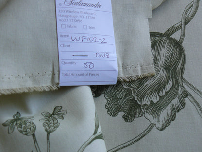 Scalamandre Hope Toile French Country Sage Green On Natural By Yard MSRP USD 160/Y
