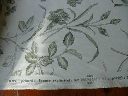 Scalamandre Hope Toile French Country Sage Green On Natural By Yard MSRP USD 160/Y