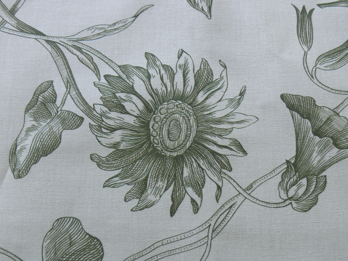 Scalamandre Hope Toile French Country Sage Green On Natural By Yard MSRP USD 160/Y