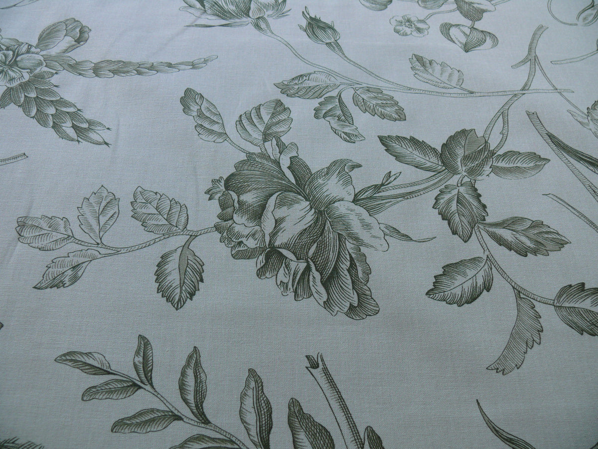 Scalamandre Hope Toile French Country Sage Green On Natural By Yard MSRP USD 160/Y