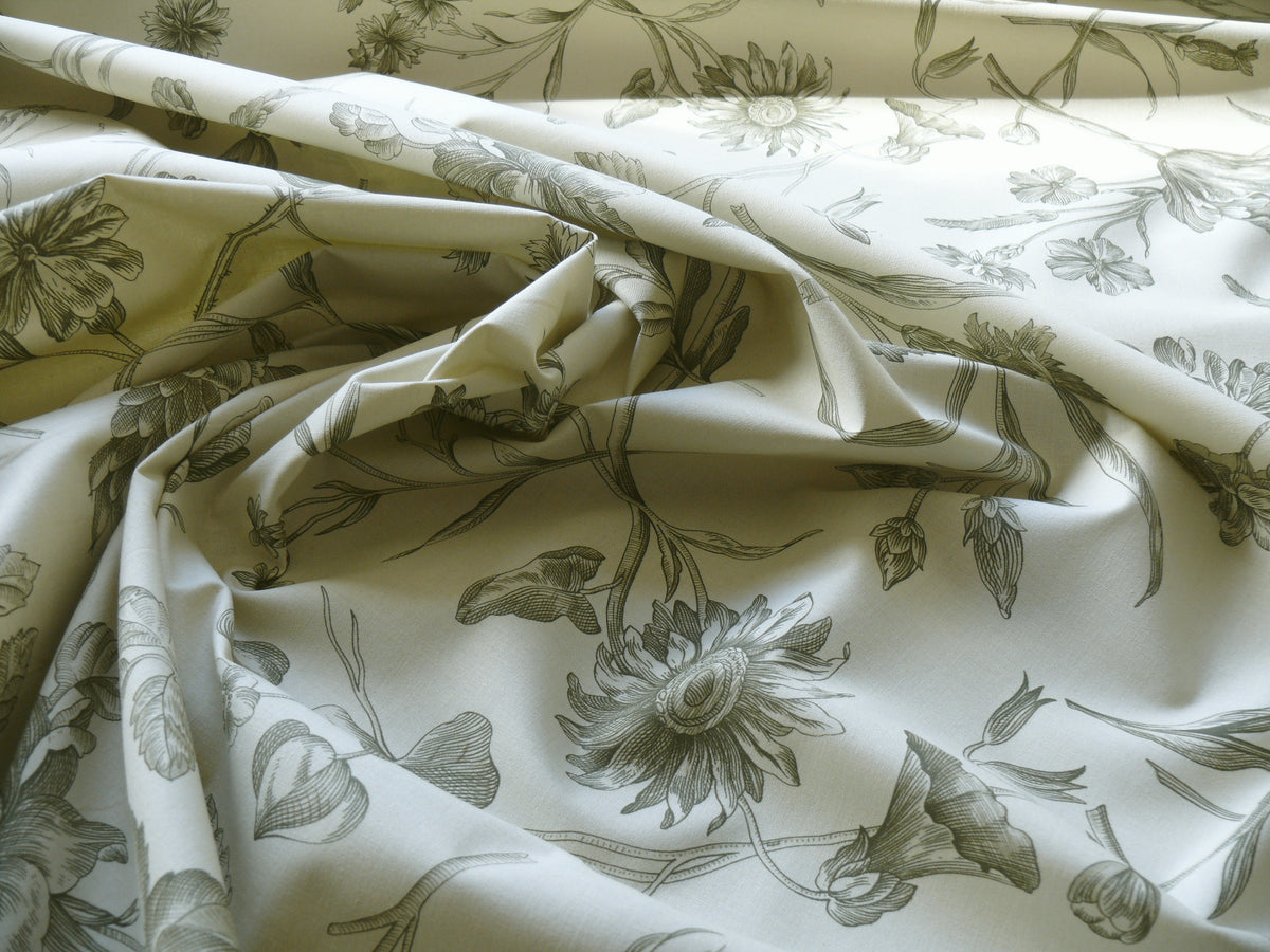 Scalamandre Hope Toile French Country Sage Green On Natural By Yard MSRP USD 160/Y
