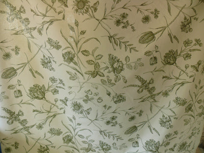 Scalamandre Hope Toile French Country Sage Green On Natural By Yard MSRP USD 160/Y