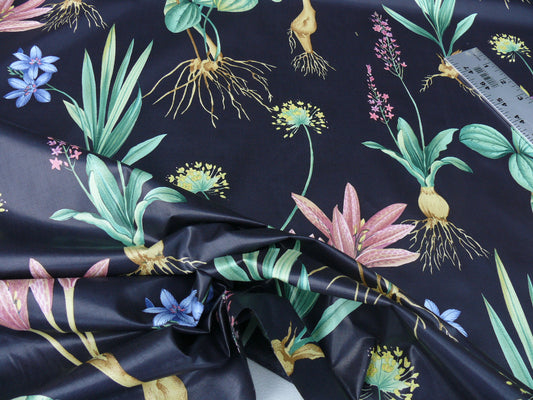 Scalamandre Les Fleurs Gardens - Black/Green